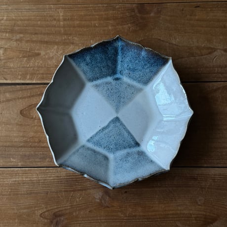 村澤陶苑 村澤享　稜花八角皿 15B (直径約18cm)