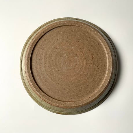 かじや窯　6寸平皿 灰 C