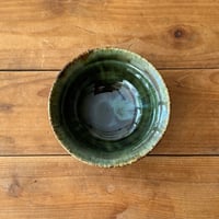 村澤陶苑　青銅釉小鉢 緑 A (直径約13cm)