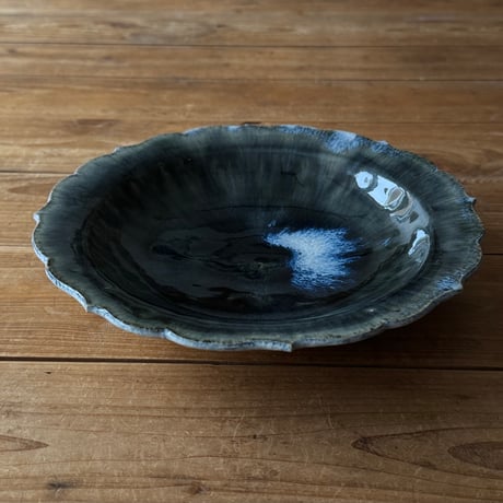 村澤陶苑 村澤享　稜花皿 1A (直径約23cm)