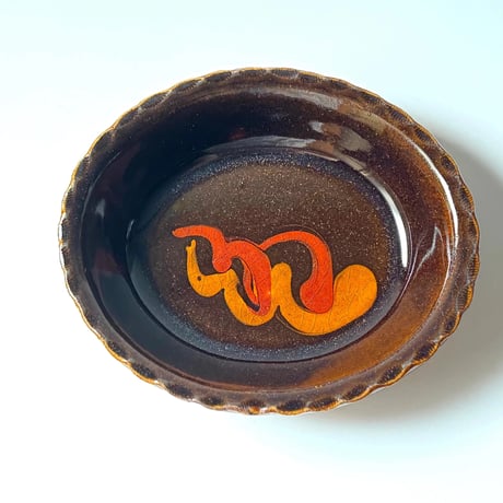 柳瀬俊一郎　楕円グラタン皿 D (約18×15cm)