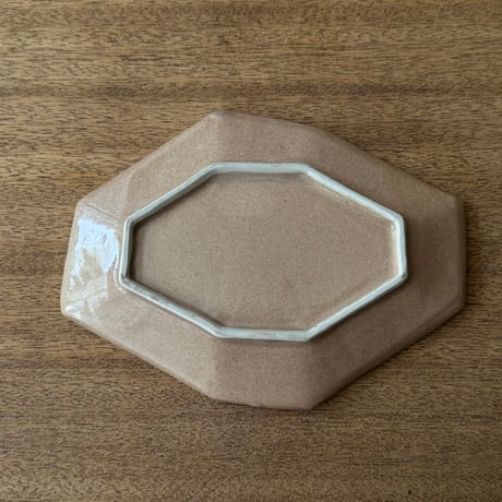 宮内太志　  変わり八角皿 M5（約18.5×13.5cm)