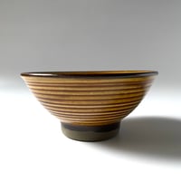 小鹿田焼 坂本浩二窯 坂本拓磨　４寸飯碗 飴・千段巻き L