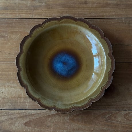 村澤陶苑 村澤享　花形皿 18A (直径約21.5cm)