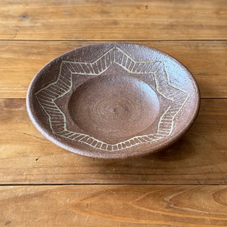 工房コキュ　５寸平皿 (直径約15.5cm) 象嵌 D