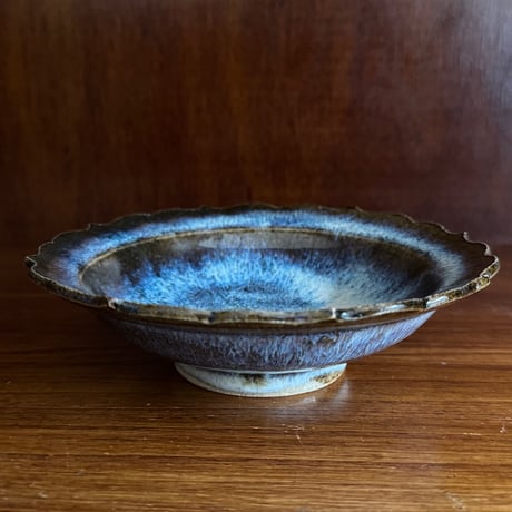 村澤陶苑 村澤享　稜花皿 14B (直径約14.5cm)