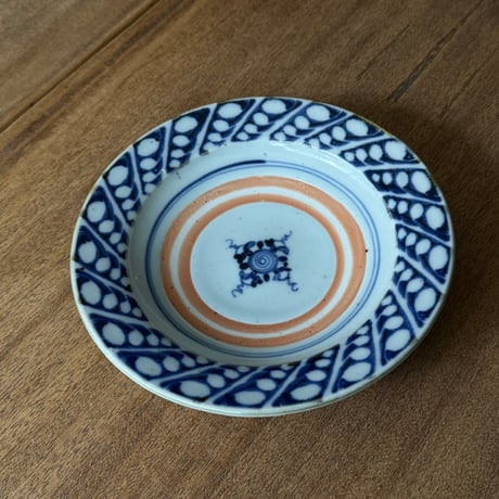 砥部焼 中田窯　6寸リム皿 N3A (直径約19cm)