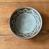 工房コキュ　6寸V皿 (直径約18.5cm)