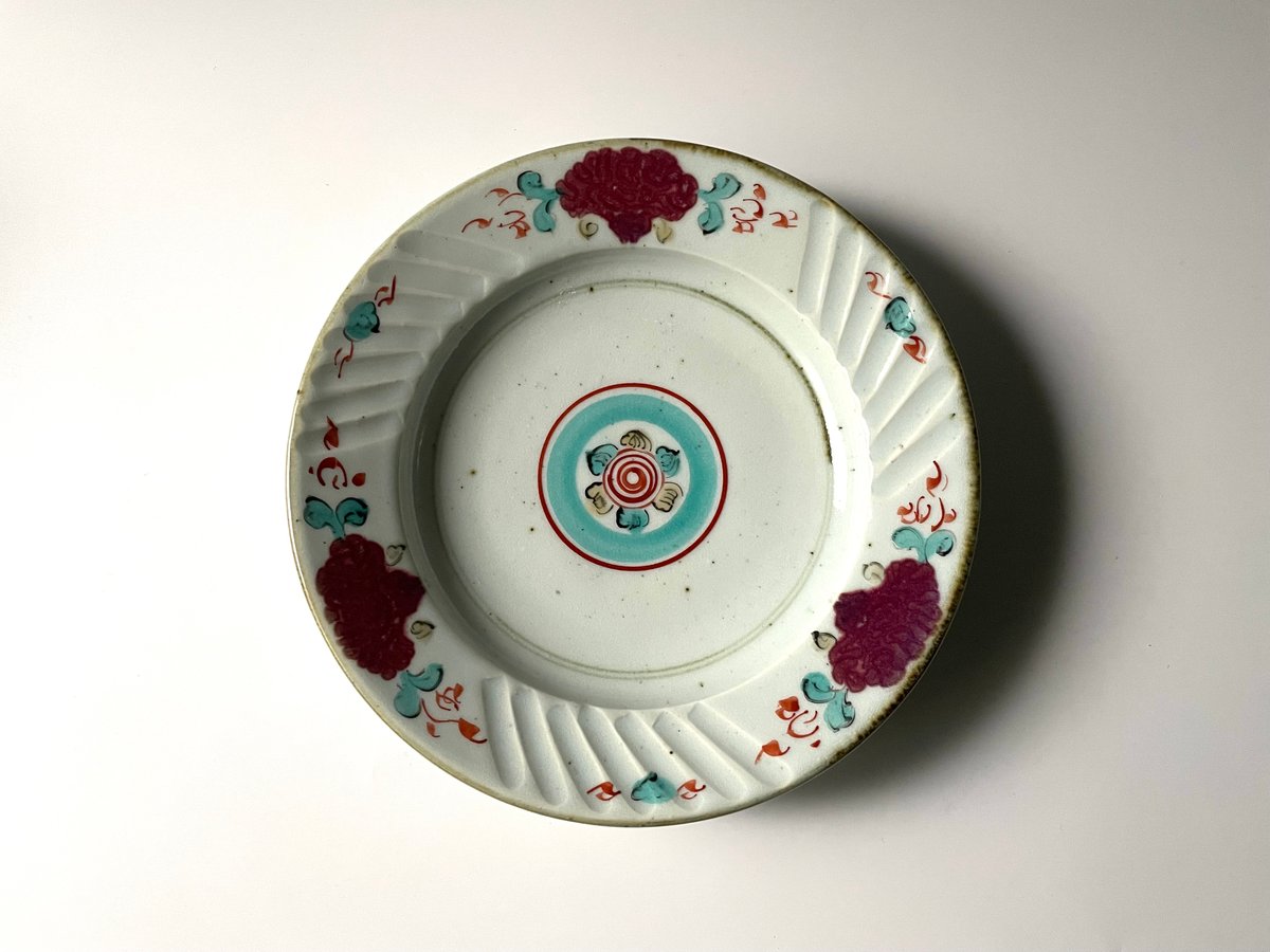 砥部焼 華絵飾り大皿 大東アリン作 B775 砥部焼 華絵飾り大皿