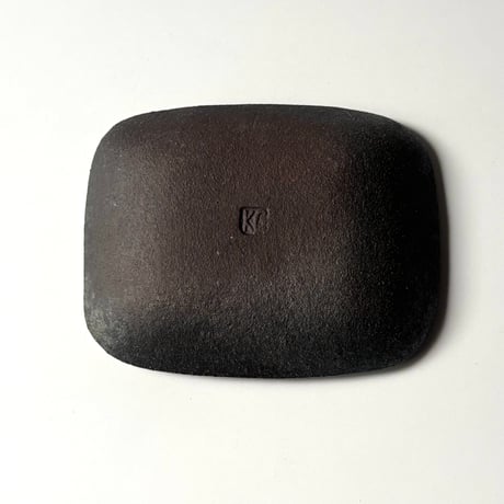 紀窯　中川紀夫　長方鉢（小）レッド D