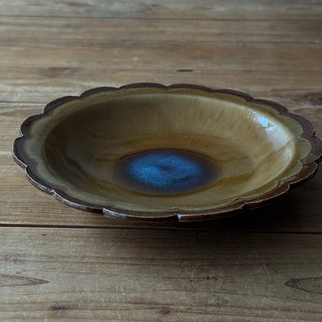 村澤陶苑 村澤享　花形皿 18A (直径約21.5cm)