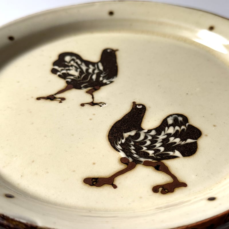 小島鉄平　てつ工房　ウサギ柄の超大皿 小島鉄平てつ工房ウサギ柄の超大皿