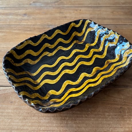 宮野 さとみ　長方皿 ル (約22.5×18cm)