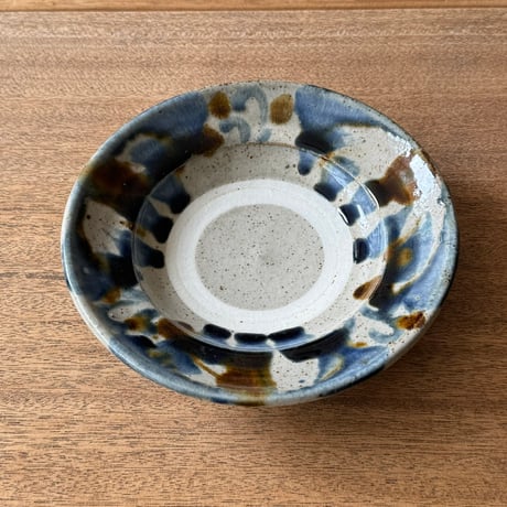 キマノ陶器　6寸皿 キ4J（直径約18cm)