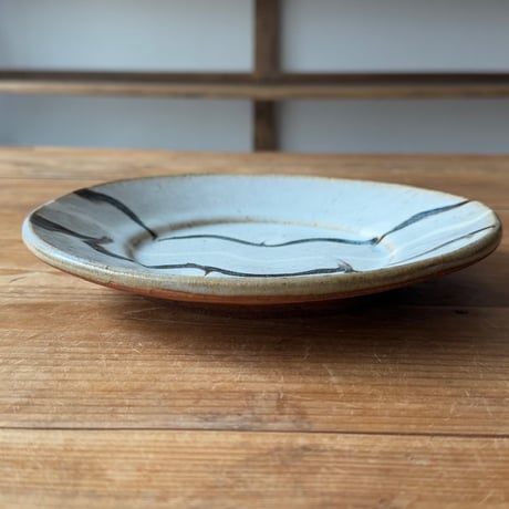 柳瀬俊一郎　デルフト皿（L）3波・ドット 34D2（直径約20.5cm)