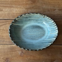 三名窯 松形恭知　楕円鉢 7A (約18.5×14.5cm)