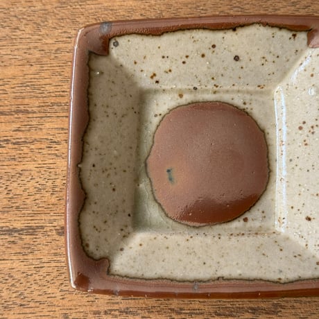 キマノ陶器　角皿（ミニ） キ23H（約9×9cm)