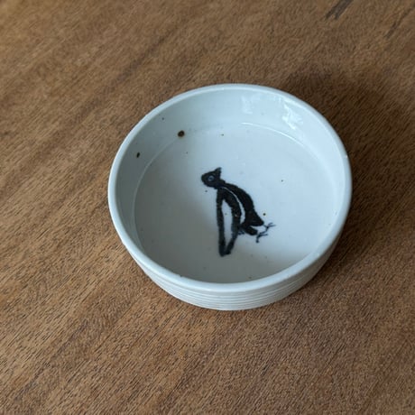 皐月窯　切立鉢 印判鳥 さ15B（直径約10cm)