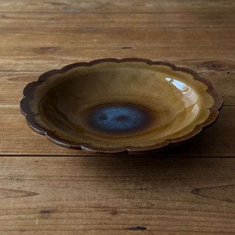 村澤陶苑 村澤享　花形皿 18B (直径約21.5cm)
