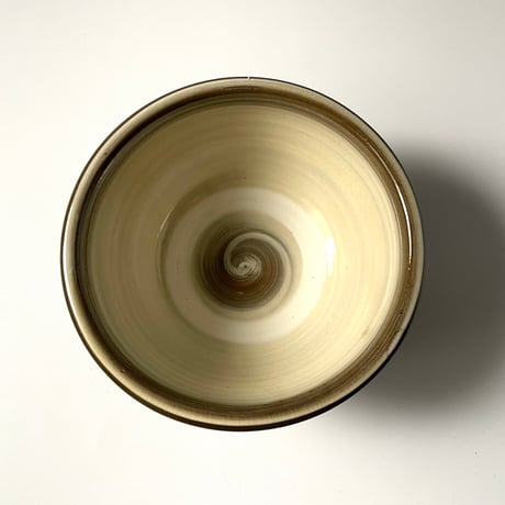 小鹿田焼 坂本浩二窯 坂本拓磨　5寸輪重鉢 白・飛び鉋 A