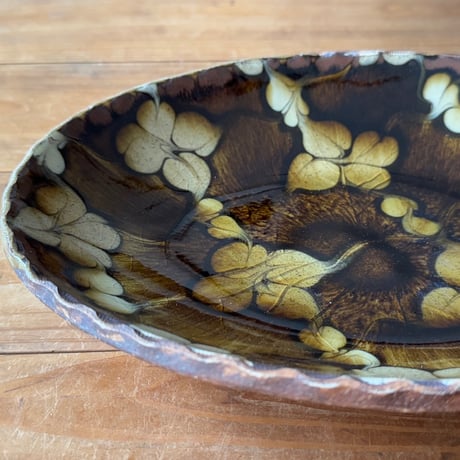 柳瀬俊一郎　カレー皿 菱 40A1（約24.5×18.5cm)