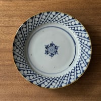 砥部焼 中田窯　8寸リム皿 N6 (直径約24cm)