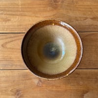 村澤陶苑　飴釉重掛鉢 F (直径約14.5cm)
