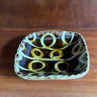 柳瀬俊一郎　 四方皿  ぐるぐる 28E1（約14×14cm)