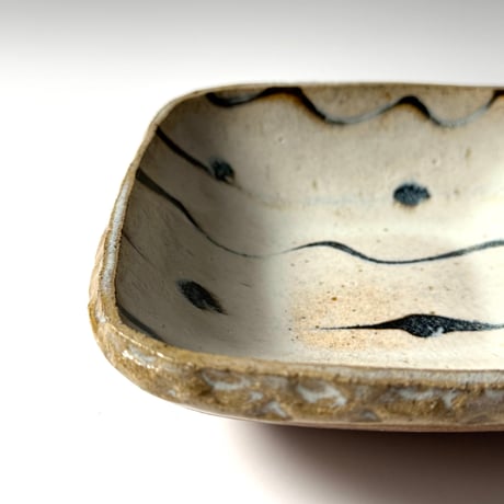 柳瀬俊一郎　四方皿 A (約13.5×13.5cm)