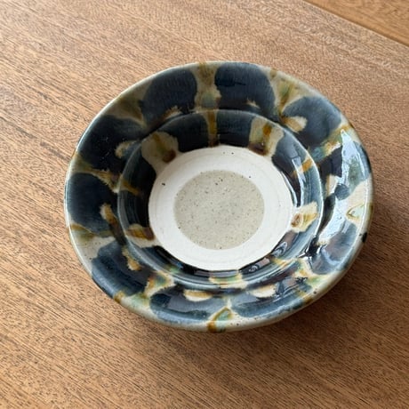 キマノ陶器　6寸皿 キ4E（直径約18cm)