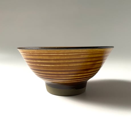 小鹿田焼 坂本浩二窯 坂本拓磨　４寸飯碗 飴・千段巻き K