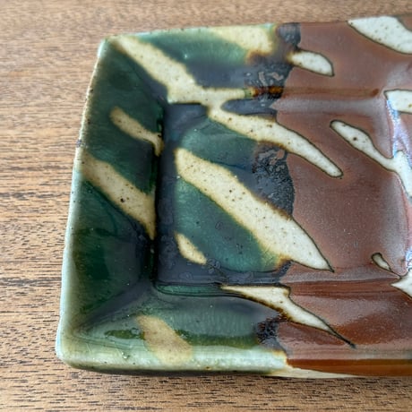 キマノ陶器　角皿（小） キ24B（約12×12cm)