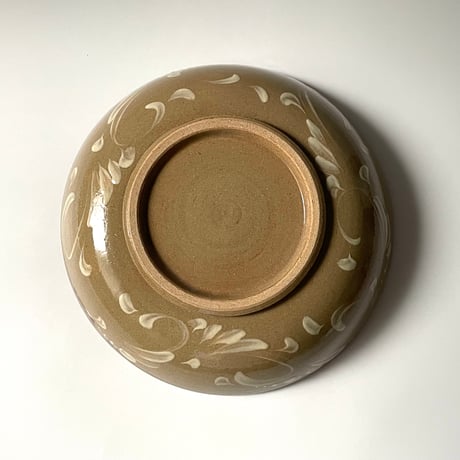 エドメ陶房　7寸鉢　菊花紋 呉須B