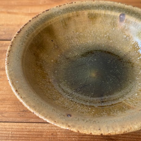村澤陶苑　飴釉重掛皿  A (直径約15cm)