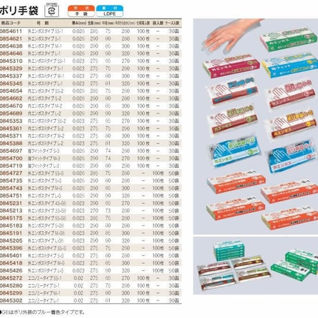 ポリ手袋内エンボスタイプ L-2　【1セット 273.59円(税別)×30セット入】