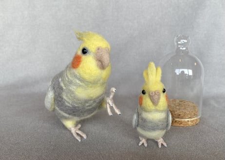 お客様専用約1/2サイズ＆ガラスドームオカメインコ