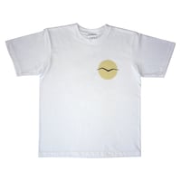 ROUND BIRD Full moon T-shirt White