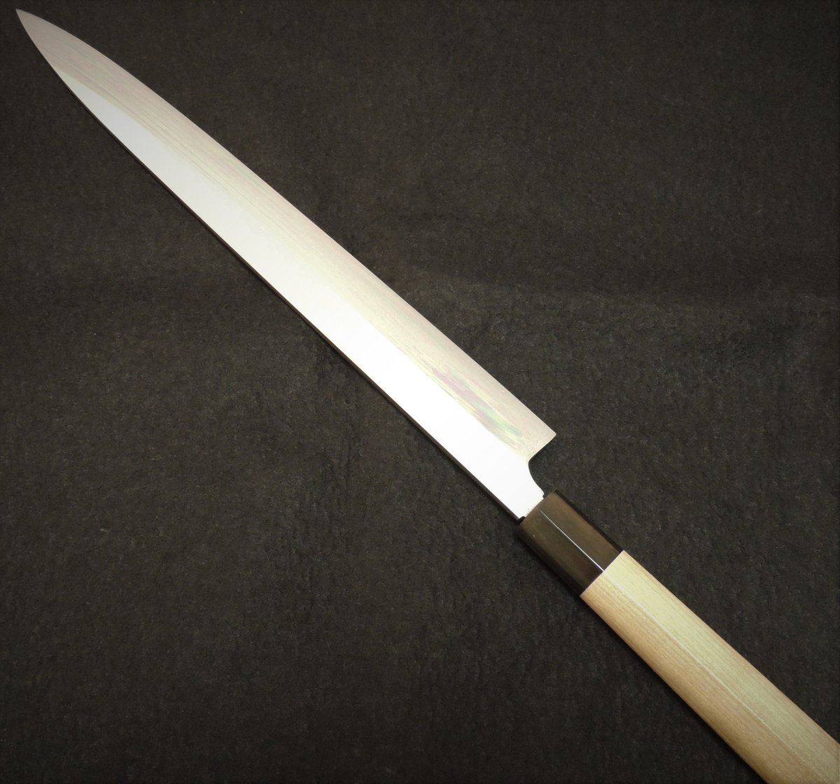 V10(V金10号) 本焼(全鋼) 柳刃 尺(30cm) マチあり V10(V金10号) 本焼(全鋼) 柳刃 尺(30cm) マチあり