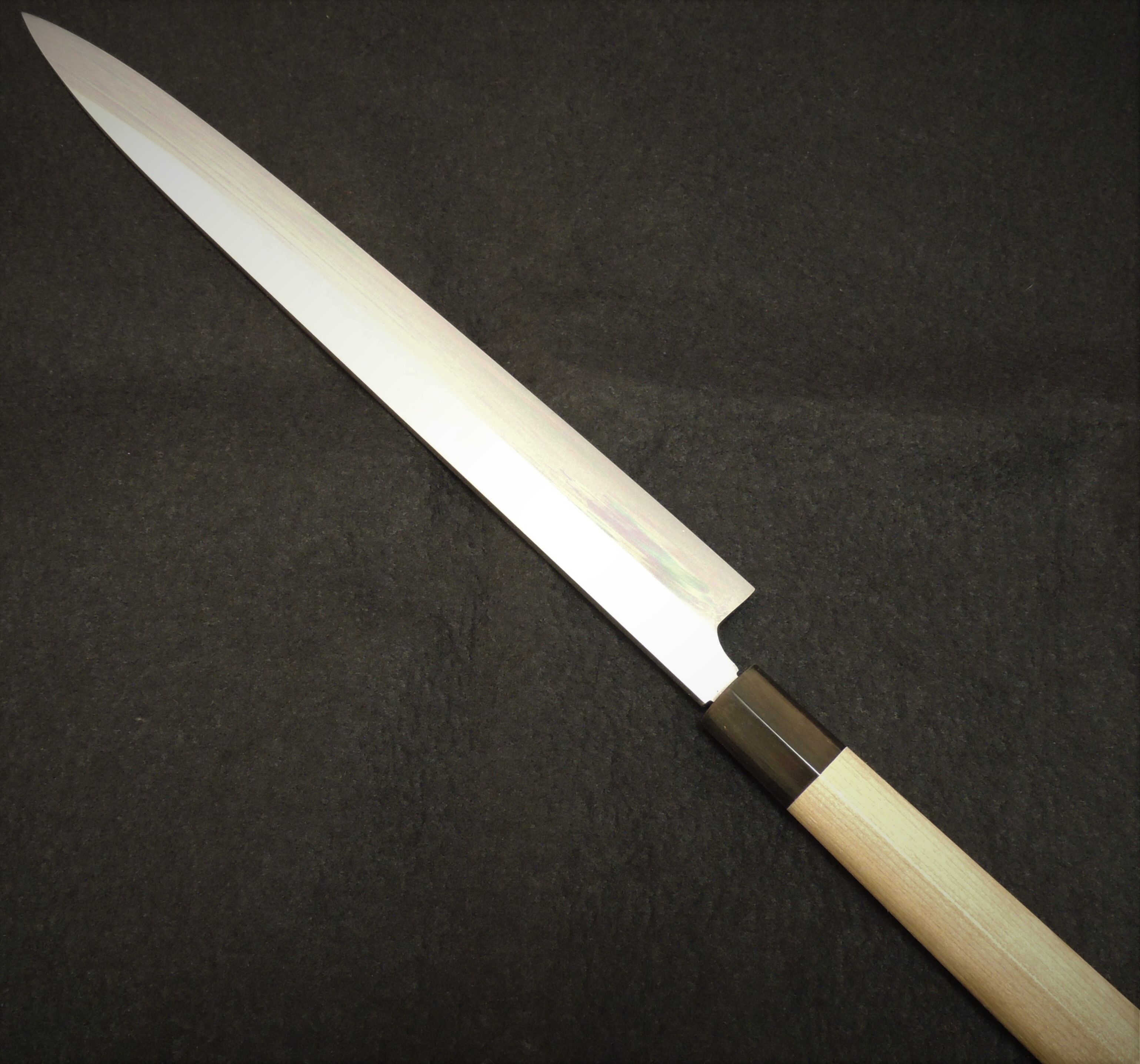 特価！ V10（V金10号） 本焼（全鋼） 柳刃 尺（30cm） マチあり
