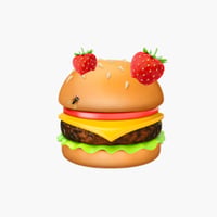 STRAWBERRY ON THE BURGER