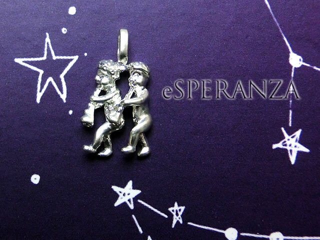 おすそ分け☆Star&Angelwingチャーム✨️12個 2個】シルバー12星座チャーム【双子座】ふたご座 | eSPERANZA
