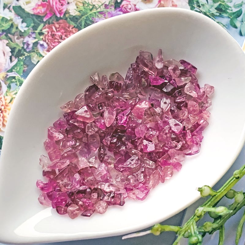 カシスのマイナスイオン石☆天然石ピンク トルマリン 穴あき