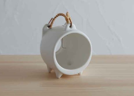 蚊やりブタ　こぶり　白