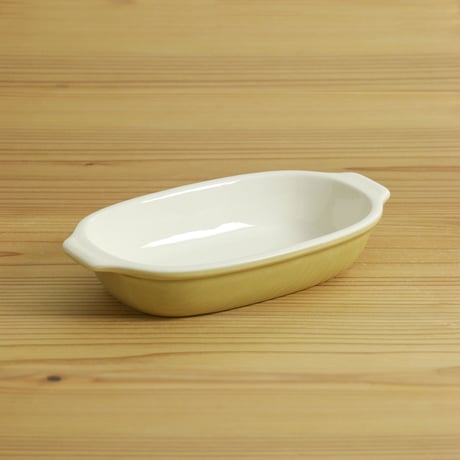 オーバルグラタン皿　黄