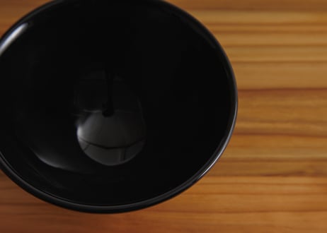 ごはんの碗 くろぐろ こぶり/ふつう