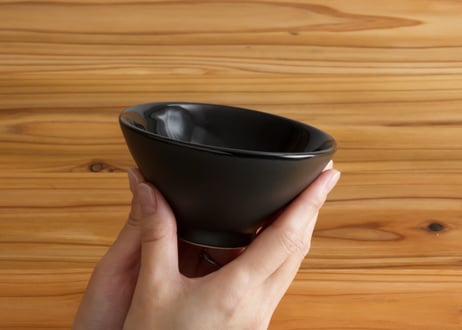 ごはんの碗 くろぐろ こぶり/ふつう