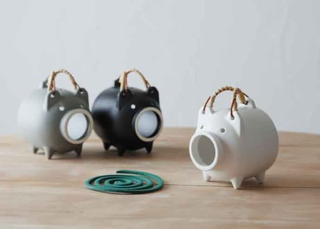 蚊やりブタ　こぶり　白