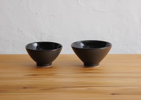 ごはんの碗 くろぐろ こぶり/ふつう