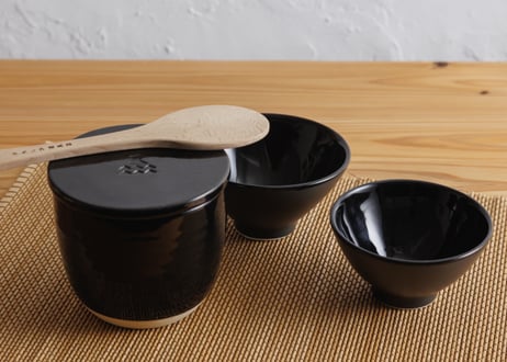 ごはんの碗 くろぐろ こぶり/ふつう