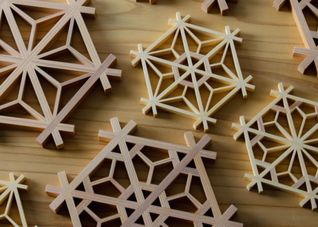 [指勘]  三ツ組手コースター 桜亀甲